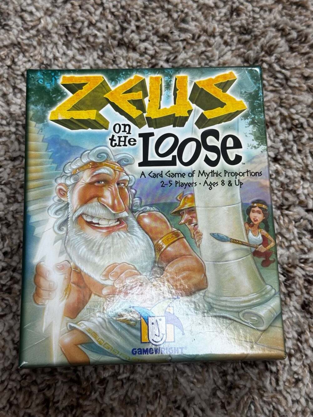 Gamewright Zeus on the Loose Card Game complete